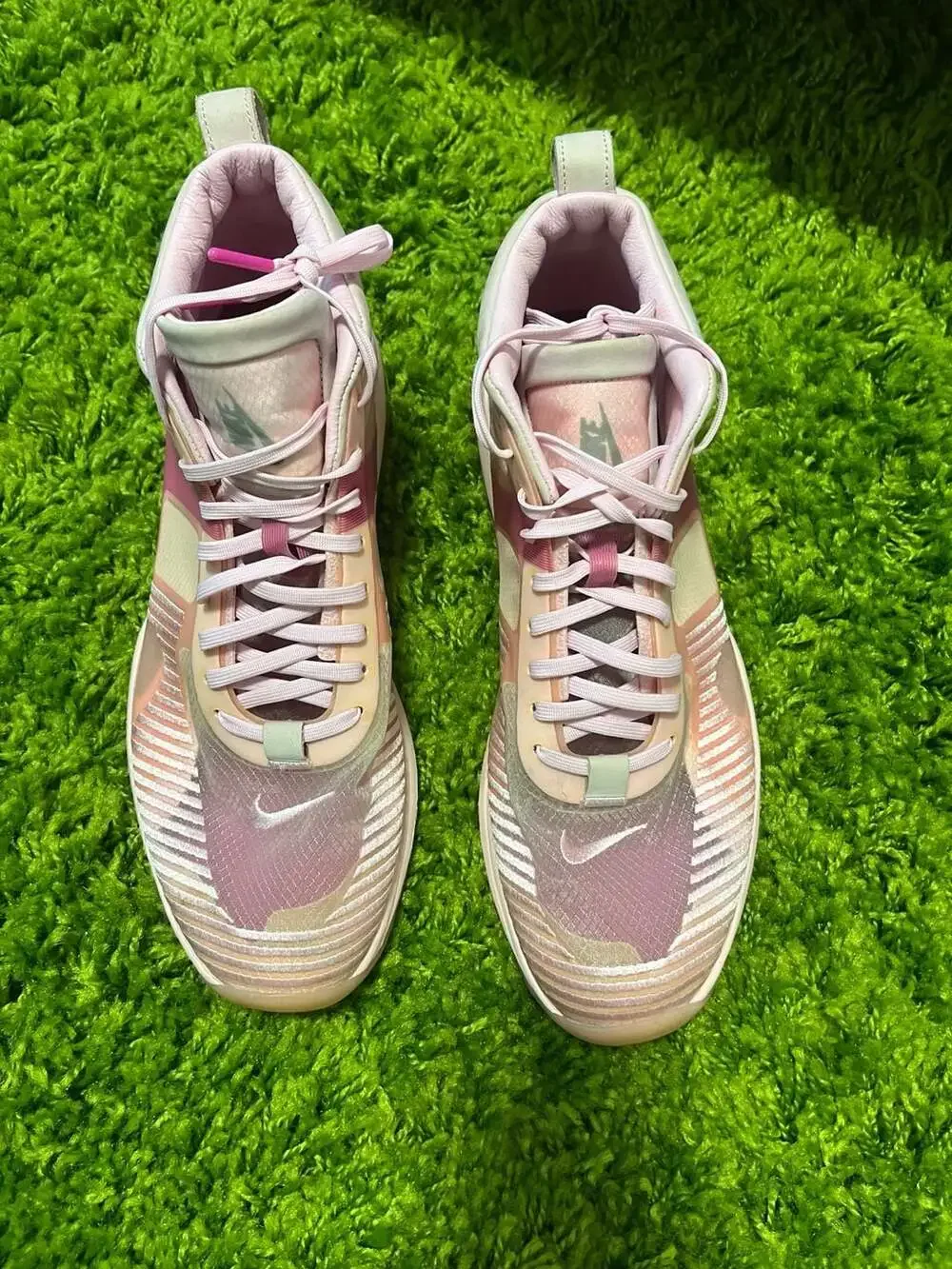 Nike LeBron x John Elliott Icon Tulip Pink Sneakers Size 12 - Picture 2 of 8